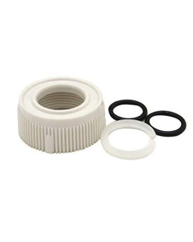 Dura Faucet DF-RK510-WT RV Faucet Spout Nut and Rings Replacement Kit (White)