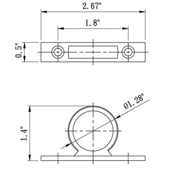 Dura Faucet DF-SA155-CP RV Shower Hose Guide Ring - Mounting Screws Included (Chrome Polished)