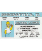 Homer Simpson Driver License ID