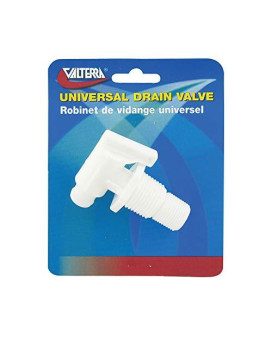 Valterra A01-2026VP Universal Drain Valve - Threaded, White (Carded)