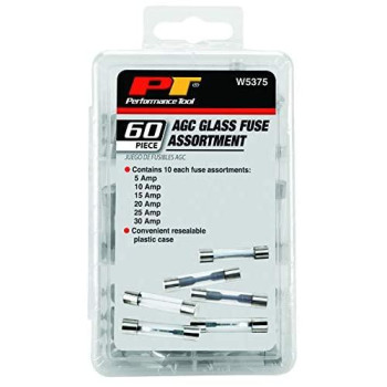 Performance Tool W5375 60pc AGC Glass Fuse Assortment