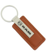 Au-TOMOTIVE GOLD, INC. Officially Licensed Brown Leather Key Chain for Dodge Ram