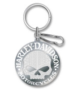 Plasticolor Harley-Davidson Studded Silver Harley Skull Key Chain P4340