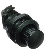 Southco M1-2A-13-5 Series Natural Plastic Pop-Out Knob Turn-To-Open Push-To-Close Latch, Non-Locking, 0.05"-0.75" Panel Thickness, Black