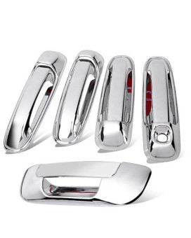 Fit for 2003-2008 Dodge Ram 1500 2500 3500 Chrome Side Door Handle Cover + Rear Tailgate Cover Trim