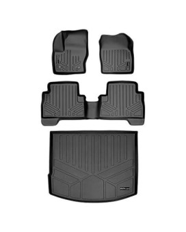 MAXLINER Floor Mats 2 Rows and Cargo Liner Set Black for 2013-2019 Ford Escape