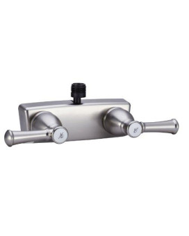 Dura Faucet DF-SA100L-SN RV Shower Faucet Valve Diverter with Hot/Cold Handles (Brushed Satin Nickel)