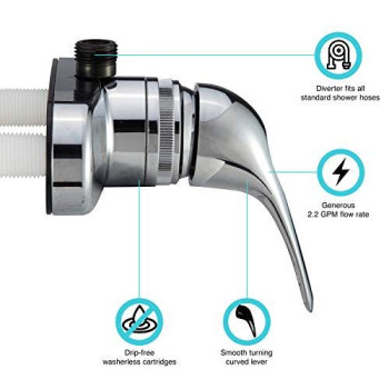 Dura Faucet DF-SA150-CP RV Shower Faucet Valve Diverter (Chrome)