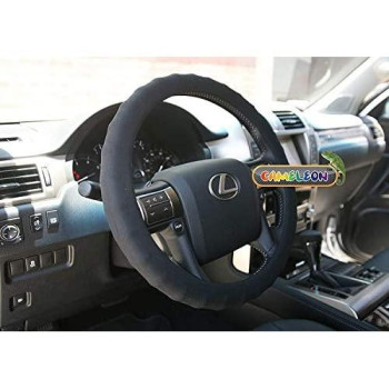 Silicone Black Steering Wheel Cover- Racing Power Grip-Ergonomic Handling (Black)