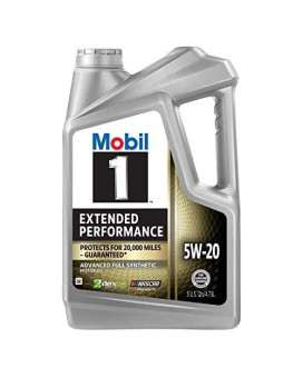Mobil 1 Extended Performance Full Synthetic Motor Oil 5W-20, 5 Quart (120765)