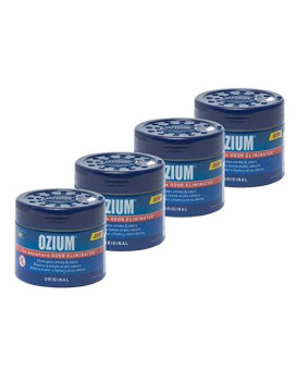 Ozium Smoke & Odors Eliminator Gel. Home, Office and Car Air Freshener 4.5oz (127g), Original Scent (Pack of 4)