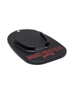 Badass Moto Motorcycle Kickstand Pad - Black - American Made in USA. Rugged, Durable w Color Choices - Kick Stand Coaster/Support Plate Helps Park Your Bike on Hot Pavement, Grass, Soft Ground