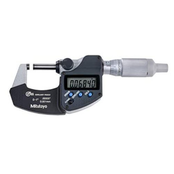 Mitutoyo 293-344-30 Digimatic Micrometer, Range: 0-1"/0-25.4 mm, IP65