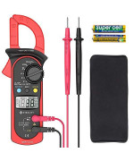 Etekcity Digital Clamp Meter Multimeter Ac Current And Ac/Dc Voltage Tester With Amp, Volt, Ohm, Continuity, Diode And Resistance Test, Auto-Ranging, Red, Msr-C600