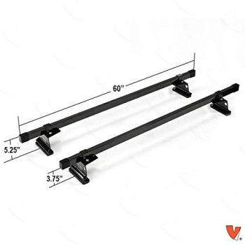 Vantech Universal Pickup Topper M1000 Ladder Rack w/ 60" Bar Steel Black