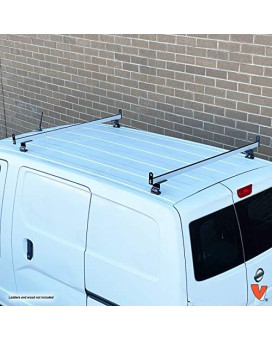 2 Bar Rack System for The Transit Connect 2010-13, NV200 or Chevy City Express Silver