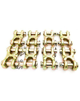 Red Hound Auto (8 Safety Chain Repair Link 3/8 Inches Twin Clevis G70 Trailer 6600 WLL