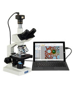 OMAX 40X-2000X Digital Lab Trinocular Compound LED Microscope with 5MP Digital Camera and Double Layer Mechanical Stage