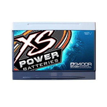 XS Power D3400R 12V Battery (BCI Group 34R AGM Max Amps 3,300A, CA: 1000 Ah: 65, 2500W/4000W)