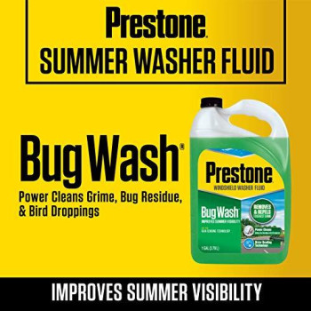 Prestone AS657 Bug Wash Windshield Washer Fluid, 128 Ounces (1 Gallon)