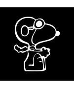 Snoopy Inspired Vinyl Decal Die Cut Sticker Car Truck Window Laptop Tumbler White 5.5 Inches