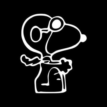 Snoopy Inspired Vinyl Decal Die Cut Sticker Car Truck Window Laptop Tumbler White 5.5 Inches