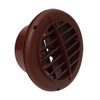 Valterra A10-3352VP Rotating/Dampered Heating and A/C Register - 4" ID x 5-3/8" OD, Brown