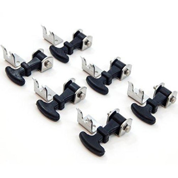 6 Piece Kit Rubber T Handle Latch Catch Hold-Down 2.5 Inch Mini Easy Grip Draw Stainless Steel Brackets Hardware Replacement 2 1/2 Compartment Trailer Tool Box RV Battery Box Tiedown Rust Free