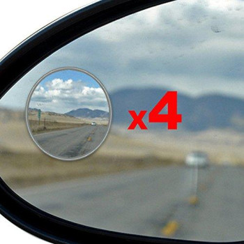 Blind Spot Mirror - 4 Pack Blind Spot Mirror for SUV - Blind Spot Mirrors for Cars - Motorcycles, Trucks, Snowmobiles As Well - Rust Resistant Aluminum Rear View Blind Spot Mirrors 4pcs