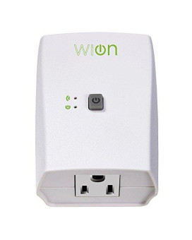 WiOn 50050 Indoor WiFi Plug With 1 Grounded Outlet, White