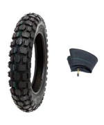 COMBO: Knobby Tire with Inner Tube 3.00-12 Front or Rear Trail Off Road Dirt Bike Motocross Pit