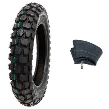 COMBO: Knobby Tire with Inner Tube 3.00-12 Front or Rear Trail Off Road Dirt Bike Motocross Pit