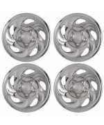 Set of 4 Chrome Wheel Skin Hub Covers With Center For Ford (97 - 03 F150) & 97 - 00 Expedition 16x7 Inch 5 Lug Steel Rim - Aftermarket: IMP/01X