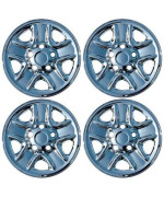 IWC IWCIMP77X Set of 4 Chrome 18 Inch Hub Cap Wheel Skins with Center for 07-14 Toyota Tundra 18x8 Inch 5 Lug Steel Rim
