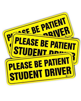 Zone Tech "Please Be Patient Student Driver Vehicle Bumper Magnet 