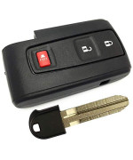 Fit for Toyota Prius Key Fob Cover Case Shell Replacement Keyless Entry with Blank Key 2004-2009