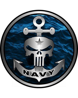 ProSticker 1064V (One) Patriot Series Navy Military Anchor Decal Sticker (4")