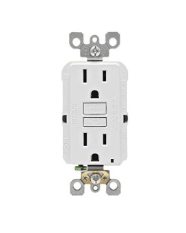 Leviton GFNT1-3W Self-Test SmartlockPro Slim GFCI Non-Tamper-Resistant Receptacle with LED Indicator, 15-Amp, 3-Pack, White