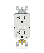 Leviton AGTR2-W SmartlockPro Dual Function AFCI/GFCI Receptacle, 20 Amp/125V, White