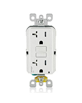 Leviton AGTR2-W SmartlockPro Dual Function AFCI/GFCI Receptacle, 20 Amp/125V, White