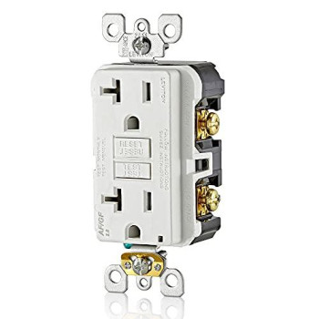 Leviton AGTR2-W SmartlockPro Dual Function AFCI/GFCI Receptacle, 20 Amp/125V, White