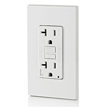 Leviton AGTR2-W SmartlockPro Dual Function AFCI/GFCI Receptacle, 20 Amp/125V, White