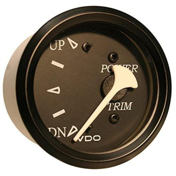 VDO Allentare Black Trim Gauge - for Use w/Evinrude/Johnson Engines - 12V - Black Bezel