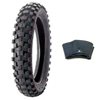 MMG Combo Dirt Bike Tire Size 90/100-14, Includes Inner Tube Size 90/100-14 TR4 Valve Stem