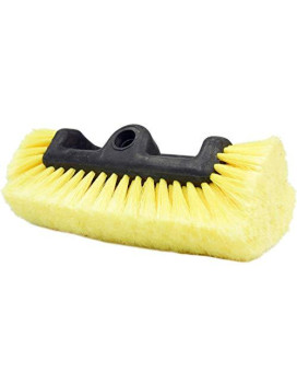CARCAREZ 10" Car Wash Brush with Soft Bristle for Auto RV Truck Boat Camper Exterior Washing Cleaning, Yellow