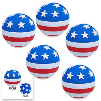 Tenna Tops USA American Patriotic USA Flag Car Antenna Topper/Antenna Ball/Desktop or Dashboard Bobble Buddies (Pack of 5)