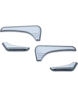 Kuryakyn 6924 Motorcycle Accent Accessory: Tri-Line Glove Box Accents for 2015-19 Harley-Davidson Road Glide Motorcycles, Chrome, 1 Pair