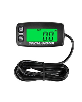 Runleader Digital Maintenance Tach/Hour Meter,Backlight Display,Battery Replacement for Small Gas Engine,Used on Riding Lawn Tractor Generator Compressor Chainsaws Outboard Motor Pressure Washers