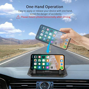 IPOW Anti-Slip Silicone Car Phone Dashboard Pad Mat,Hands-Free Cell Phone Holder for Car/Home/Office Compatible with iPhone 7 7P 6s 6 X XS 8 8P 5S,Galaxy S8 S7 S6 S5, Google Nexus