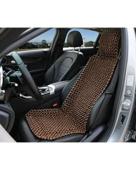EXCEL LIFE Natural Wood Beaded Seat Cover Massaging Cool Cushion for Car Truck. Keeps The Back From Getting Sweaty While Driving. Makes Driving More Bearable And Less Painful On Long Trips